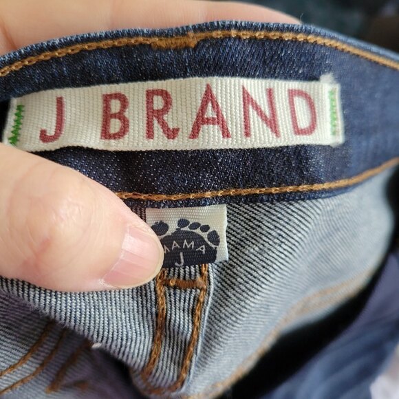 J Brand Maternity MAMA J Elastic Waist Side Panel Blue Demin Jeans Pants Size 25 - Picture 11 of 17